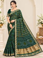 Load image into Gallery viewer, Traditional Rajasthani Ghatchola Saree | Heavy Lakdi Patta Palla & Cutdana Handwork