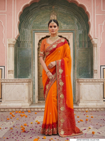 Load image into Gallery viewer, Chunri Peela Bandhej Georgette Handwork Saree