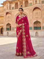 Load image into Gallery viewer, Mothda Lehriya Saree Kacha Gota Work
