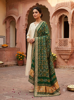 Load image into Gallery viewer, Pure Gajji Ghatchola Dupatta With Heavy Cutdana, Patra &amp; Gota Patti Work With Lakdi Patta Zari Palla