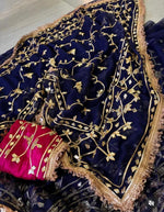 Load image into Gallery viewer, Pure Diamond Chiffon Rajwada Saree with Heavy Kaccha Gota Jaal &amp; Sabyasachi Style Border