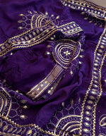 Load image into Gallery viewer, Handcrafted Pure Upada Silk Ghevar Bandhej Saree with Heavy Gota Work