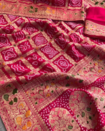 Load image into Gallery viewer, Pure Khadi Georgrette Trending Handloom Saree With Heavy Zari Weaving Minakari Saree