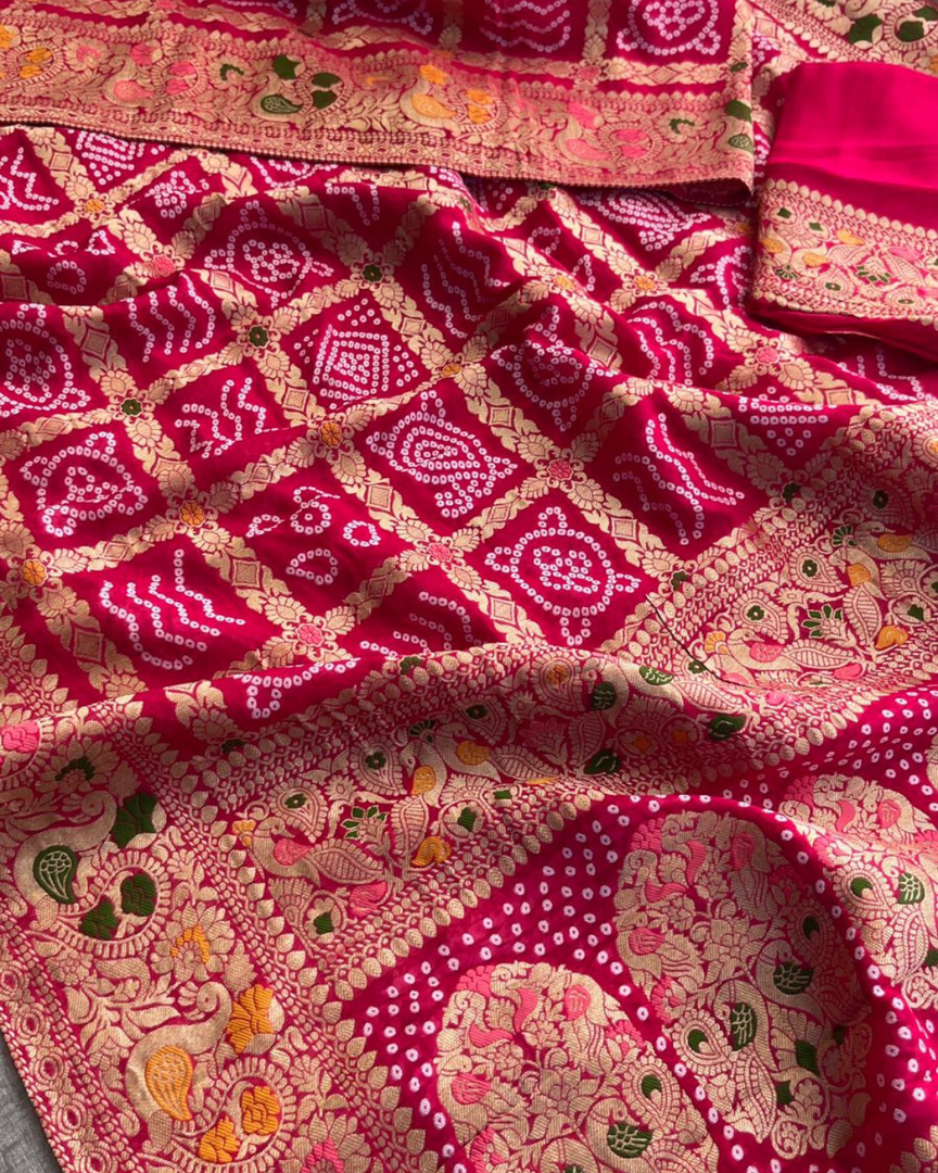 Pure Khadi Georgrette Trending Handloom Saree With Heavy Zari Weaving Minakari Saree