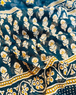 Load image into Gallery viewer, Pure Diamond Chiffon Fabric Saree With Sanganeri Hand Block Print Saree