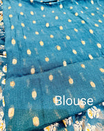 Load image into Gallery viewer, Pure Diamond Chiffon Fabric Saree With Sanganeri Hand Block Print Saree