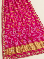 Load image into Gallery viewer, Traditional Rajasthani Ghatchola Saree | Heavy Lakdi Patta Palla &amp; Cutdana Handwork
