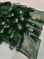 Load image into Gallery viewer, Bandhani Georgette Saree with Beautiful Kasab Hand Embroidery Work
